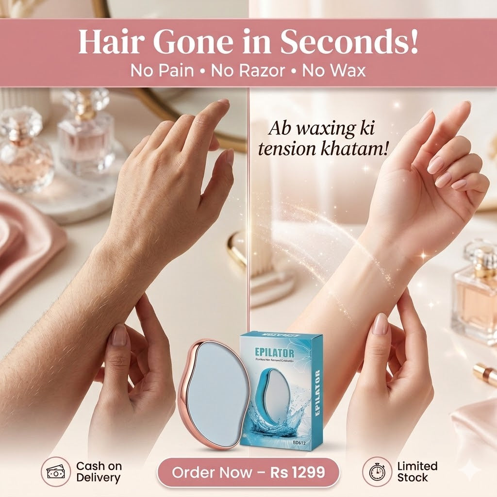 Crystal Hair Eraser - Magic Crystal Hair Remover, Painless Hair Removal With Epilator Mini Hair Remover For Men And Women Leg Arm Back Soft Smooth Silky Skin(Random Color)